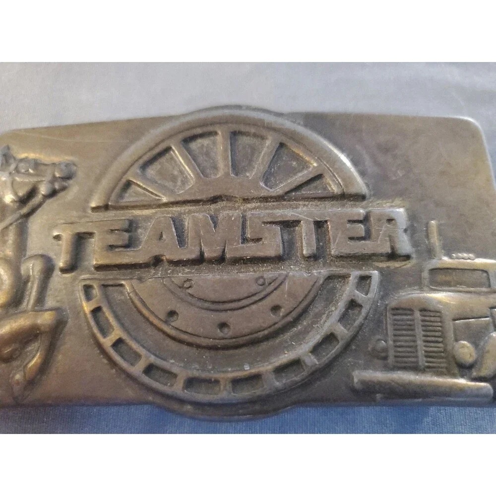Teamsters Brass Belt Buckle Trucking UPS ABF Yellow Penske TForce DHL